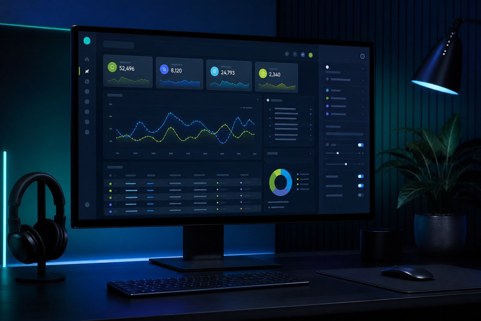 Concept showcase — custom business software dashboard built by RexTech Solution